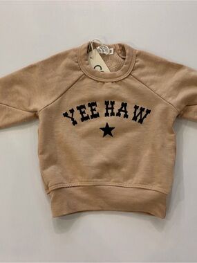 Cozii Yee Haw Tan Kids Sweatshirt - Unbranded